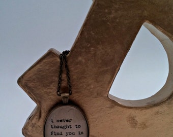 Anais Nin Quote - Antiqued Bronze Pendant Necklace