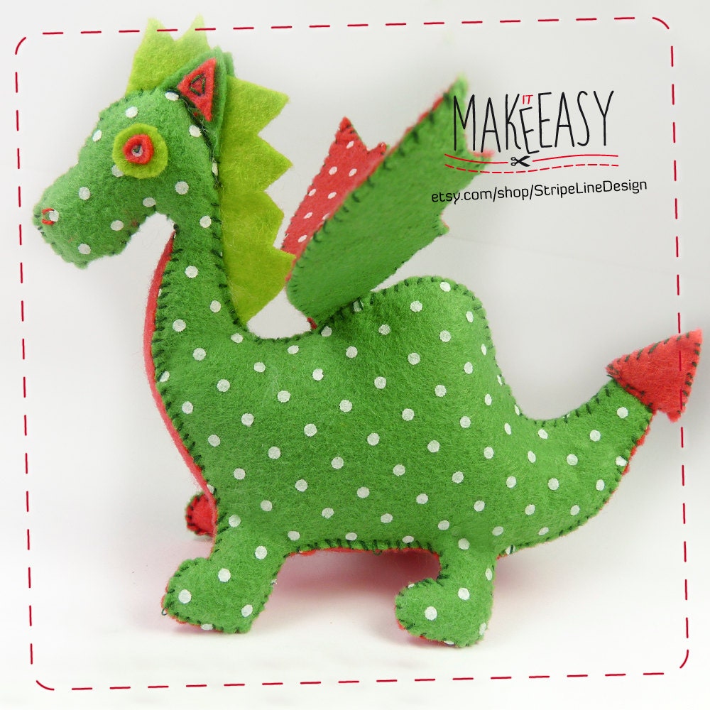 Dragon Felt pattern and Tutorial DIY Making pattern PDF