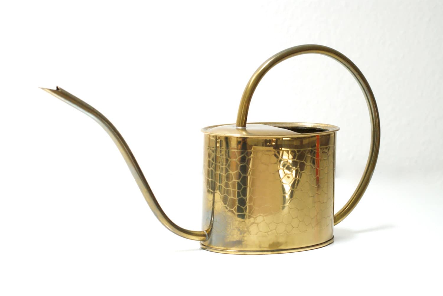 Brass Watering Can Elegant Spout And Handle By Curialvintage