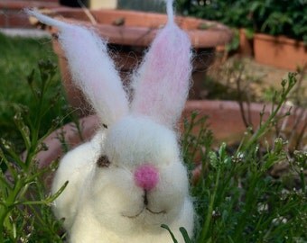 Easter Bunny in carded wool waldorf style