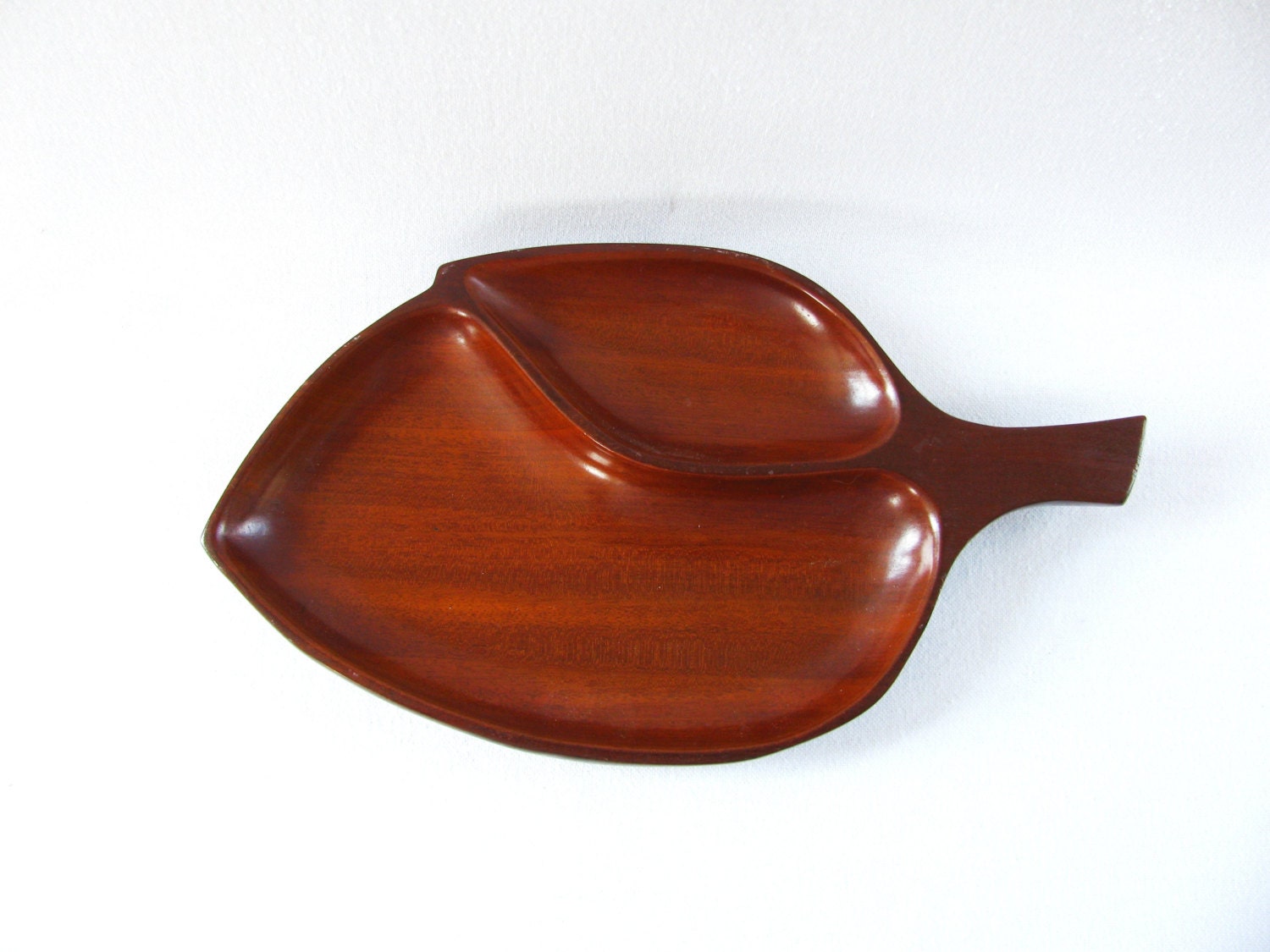 Vintage Wooden Leaf Dish Tray Jewelry Divided Wood Vintage Wooden Leaf Dish Tray Jewelry Divided Wood Tiki Bar