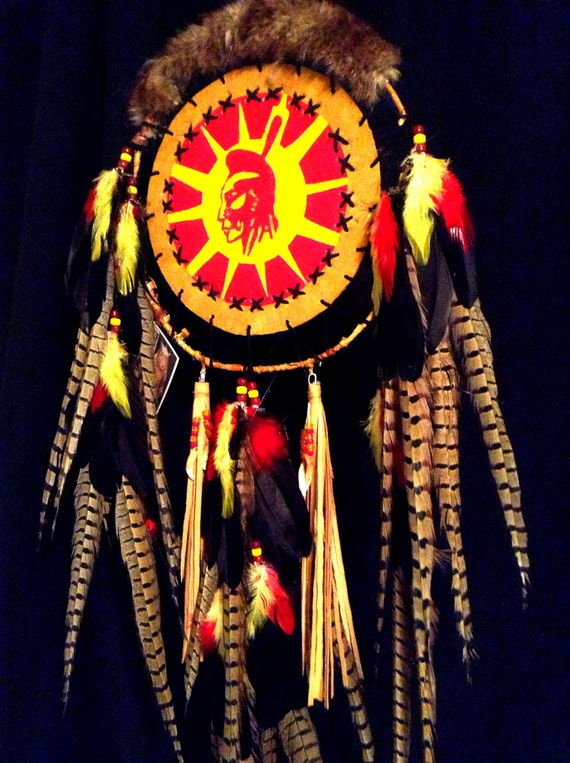 Mohawk Flag Hand Painted XL Mandela 11 1/2 by BirchartCreations