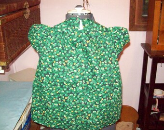 Girls 1930's Style Smock Dress Shamrock St. Patrick's Day Dress/Girls Custom Shamrock Dress/Shirley Temple Shamrock Dress/Straight Yoke