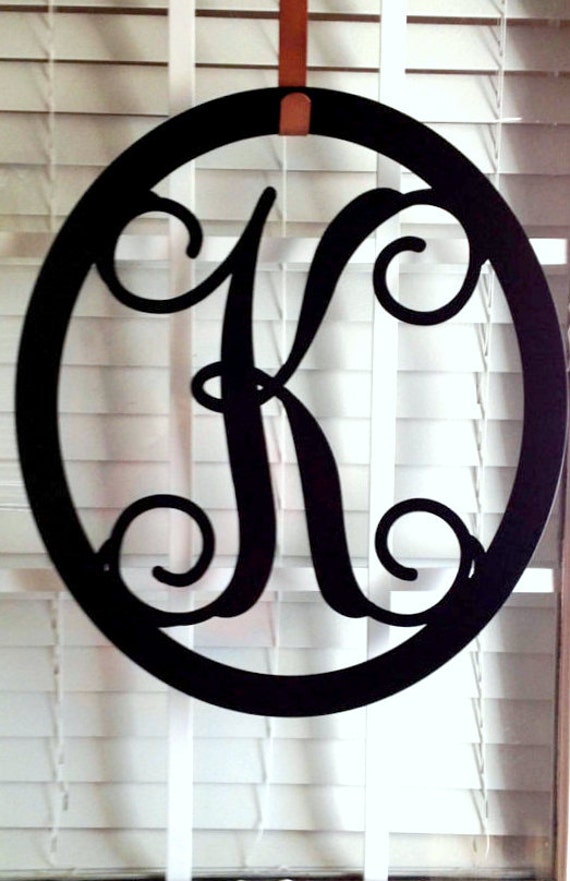 Initial Door Hanger/ Metal Monogram Door by housesensations