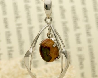 Mexican Opal Sterling Silver Pendant 0.65ct apx (MO332P)