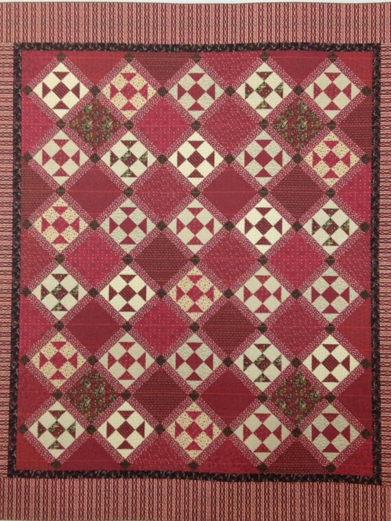 Tavern Red Quilt Kit 84 x 97 Paula Barnes by