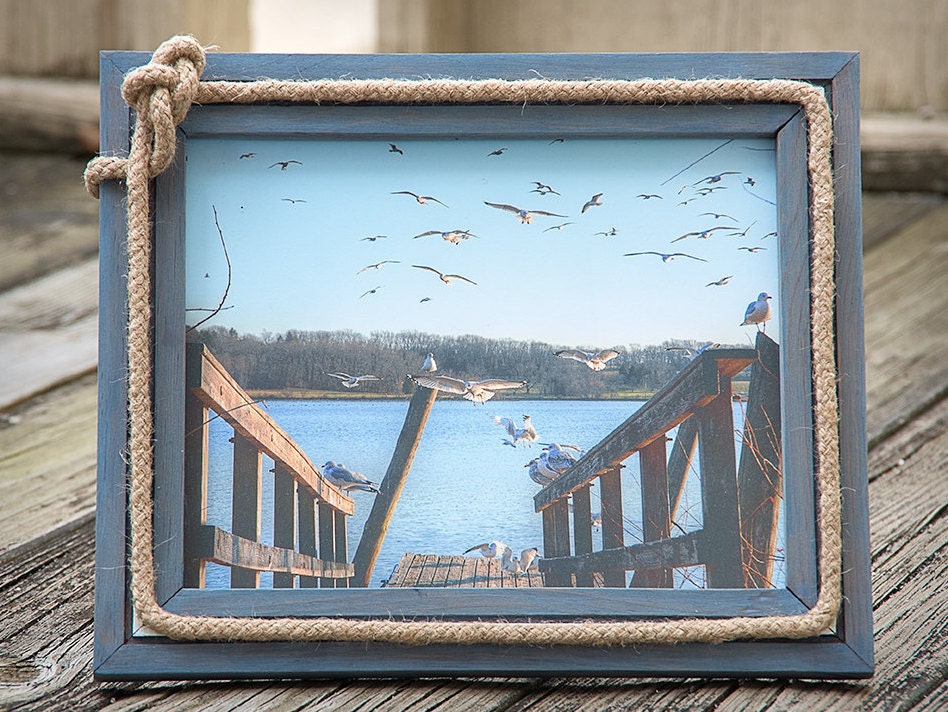 8x10 Picture Frame Seagull Photography Beach Art by ameliaqualters