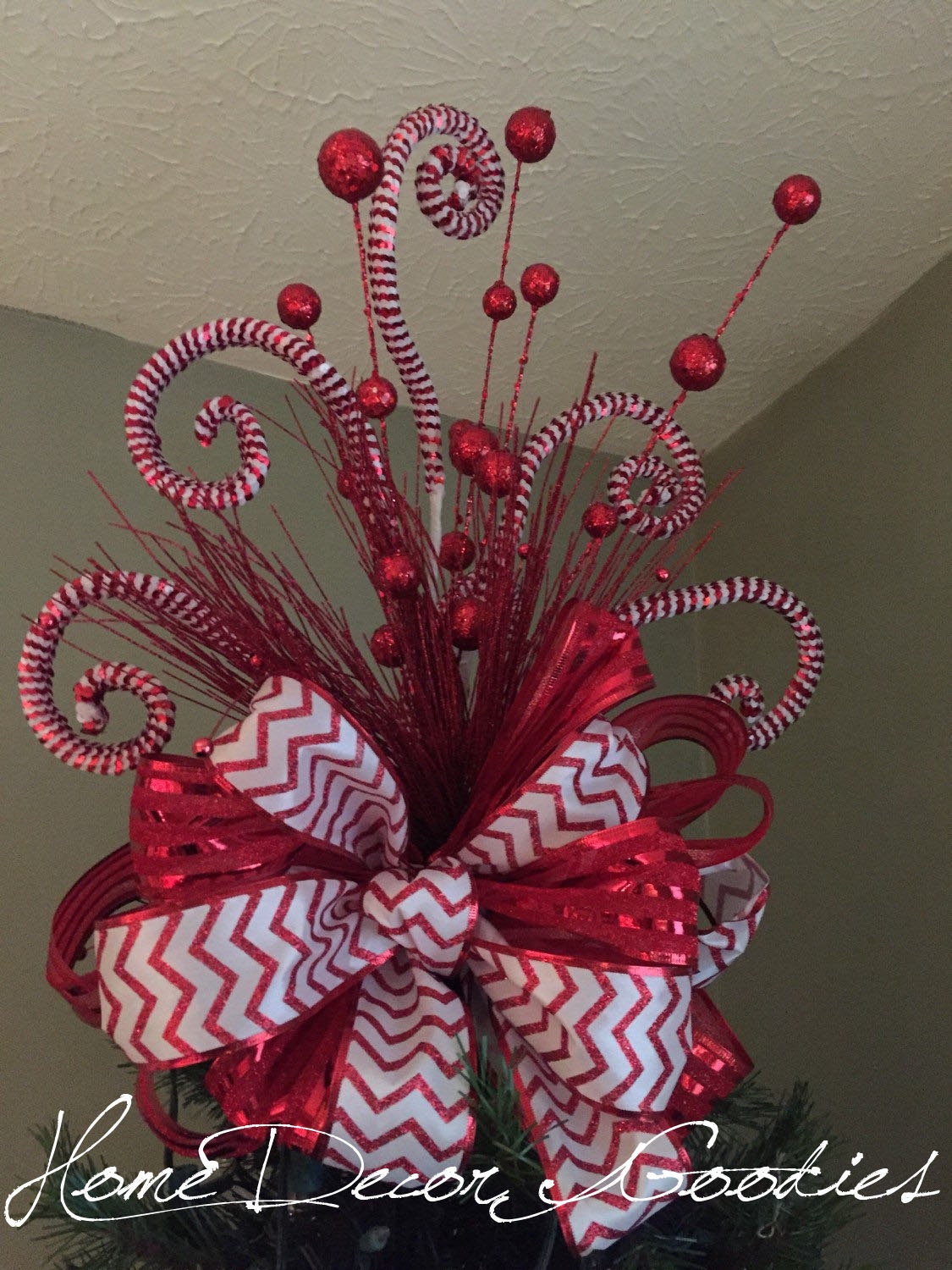 christmas tree topper bow whimsical tree topper zig zag christmas tree topper bow whimsical tree topper zig zag