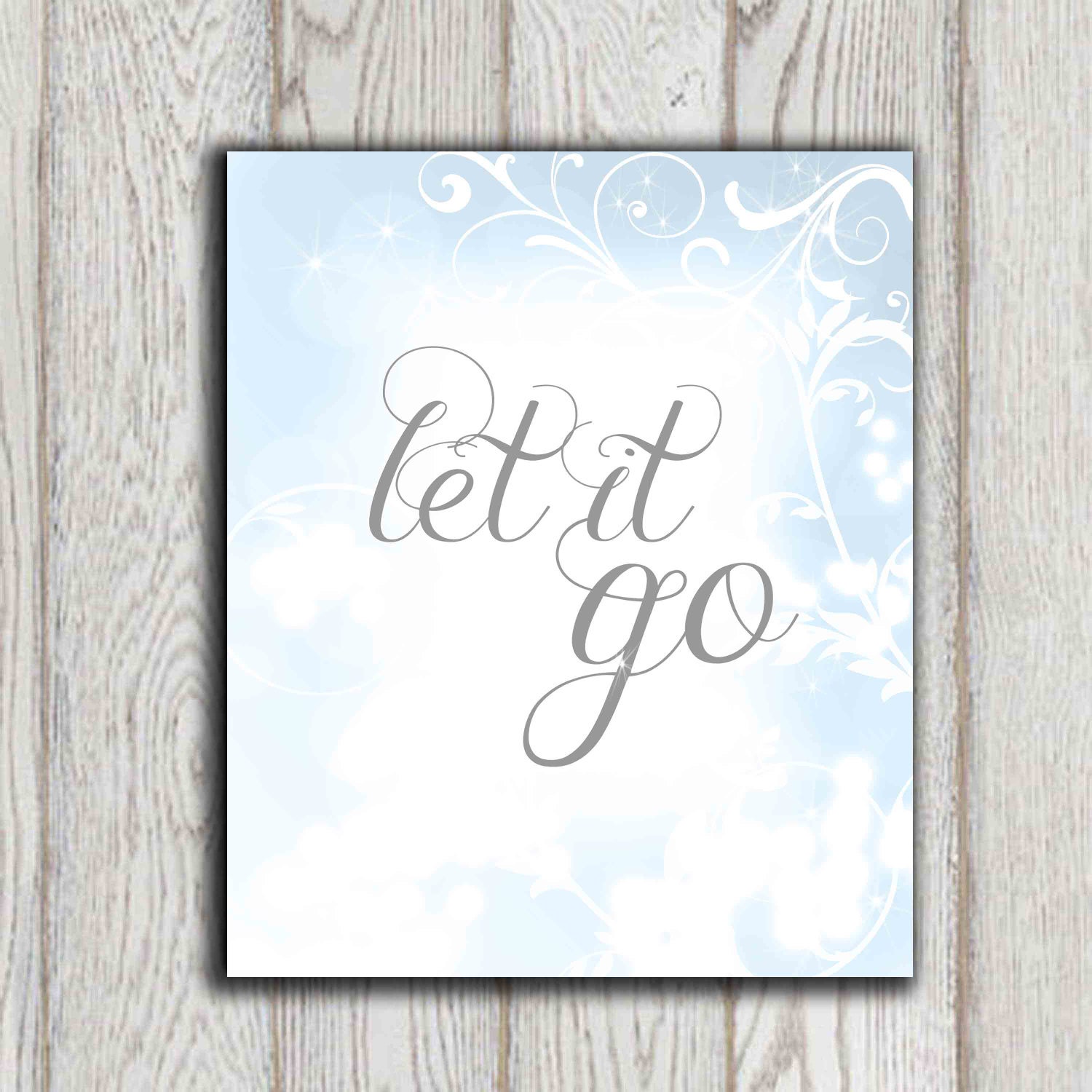 Let it go printable Frozen lyrics print Frozen party sign