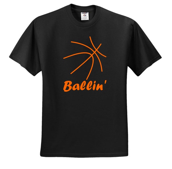 Ballin' Basketball T-Shirt by TurtlesCustomGraphic on Etsy
