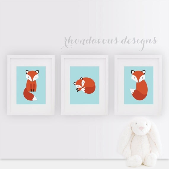 Baby Boy Nursery Art. Boy Nursery Decor. Fox by ...