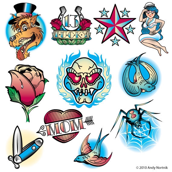 Tattoo Designs Clip Art Clipart Personal or Commercial Use