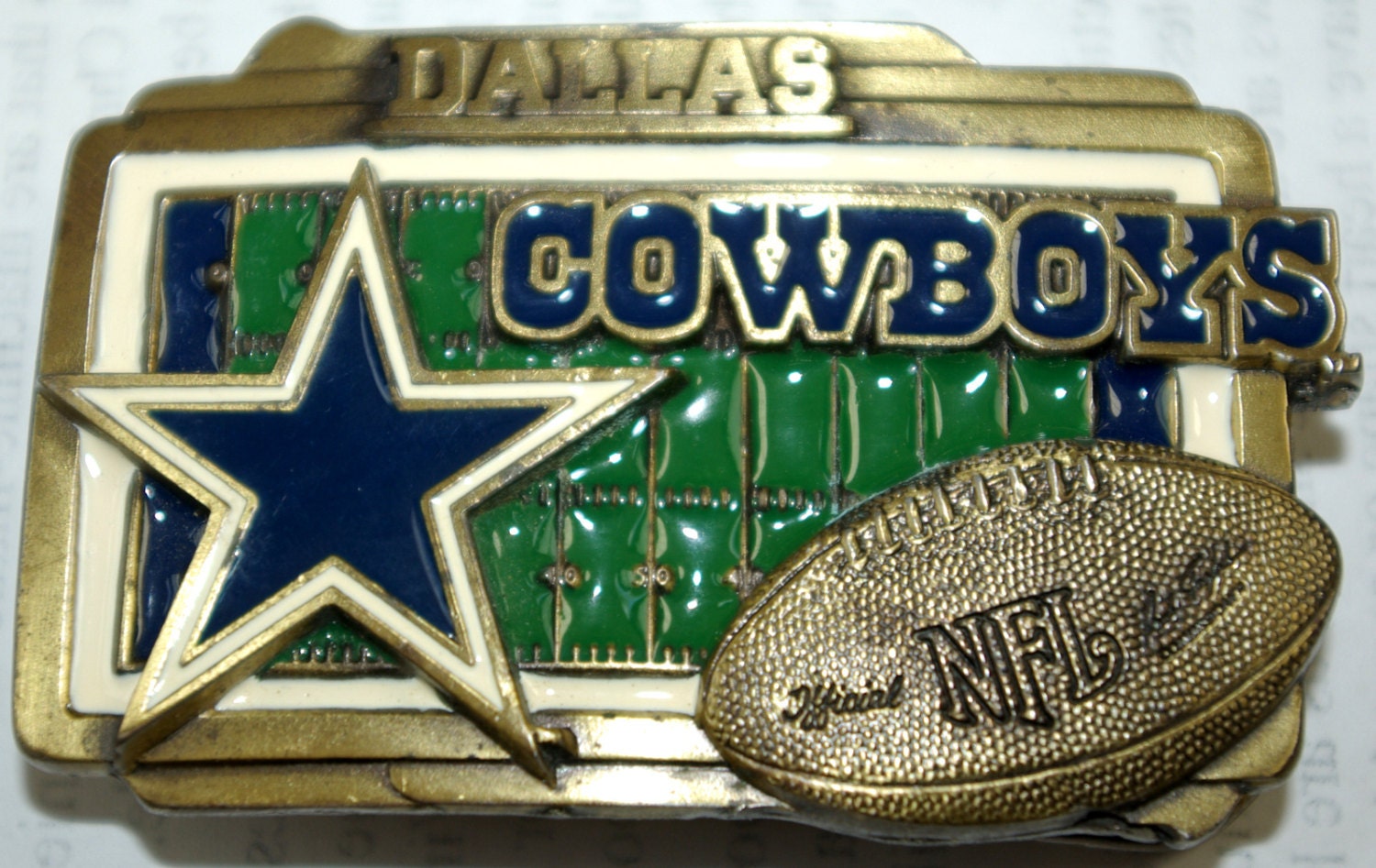 Dallas Cowboys Belt Buckle Vintage Official by MountainViewVintage