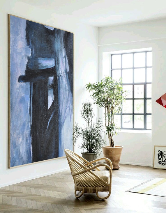 Large Oil Painting Minimalist Art Hand Painted by CelineZiangArt