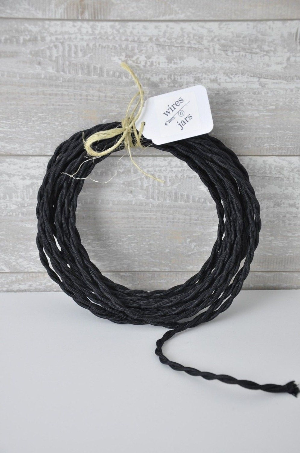 Twisted Cloth Covered Electrical Cord Wire LENGTH BY FOOT