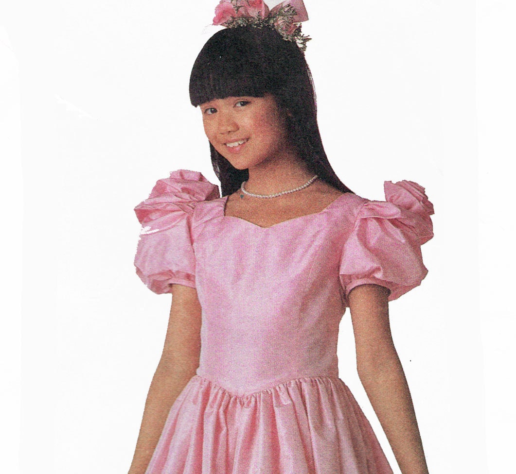 Girls Princess Dress  Pattern  Junior  Bridesmaid  Dress  by 