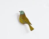 The Bird Of Happiness //  Wooden brooch is covered with ECO paint // Laser Cut // 2015 Best Trends // Fresh Gifts // Swag Boho Style