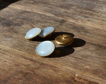 Vintage buttons, vintage metal buttons, vintage aquamarine buttons, vintage brass buttons, vintage plastic buttons, vintage supply