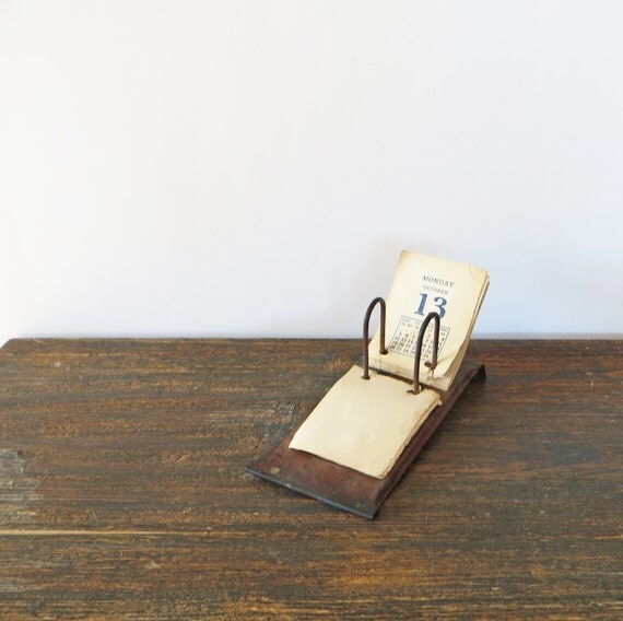 Antique Desk Calendar Vintage 1930's Flip Calendar