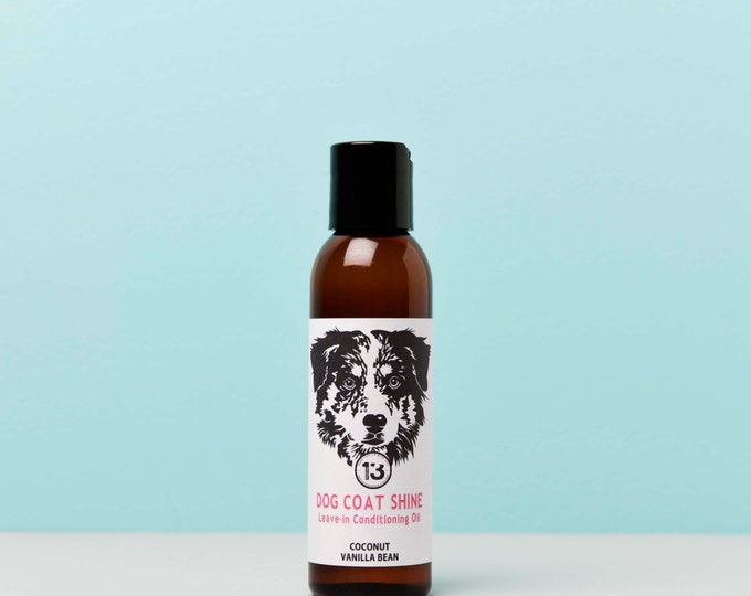 Coconut and Vanilla Dog Coat Shine Leave In Conditioning Oil