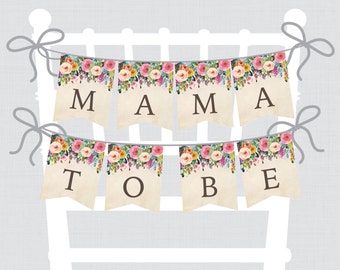 Woodland Baby Shower Chair Banner Mama To Be Mom
