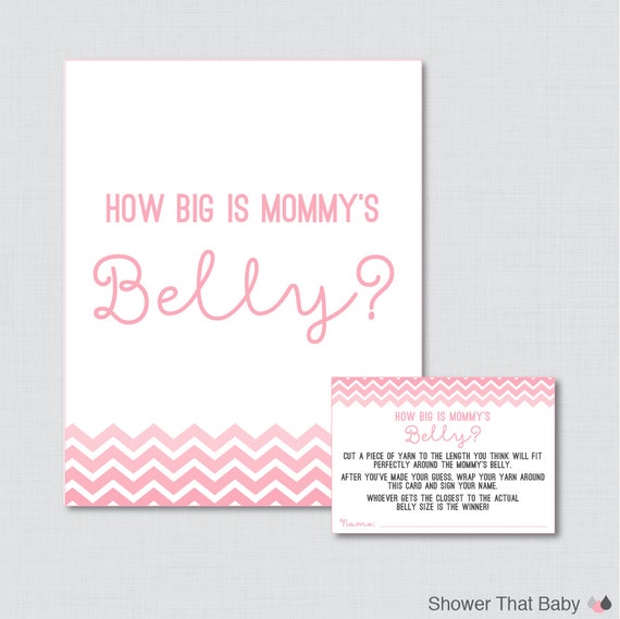 167 New baby shower game guess the belly size 386   Baby Shower Belly Guessing Game, Guess Belly Size in Baby Pink   0017 