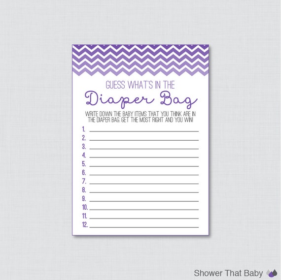 What's In The Diaper Bag Game Free Printable IUCN Water