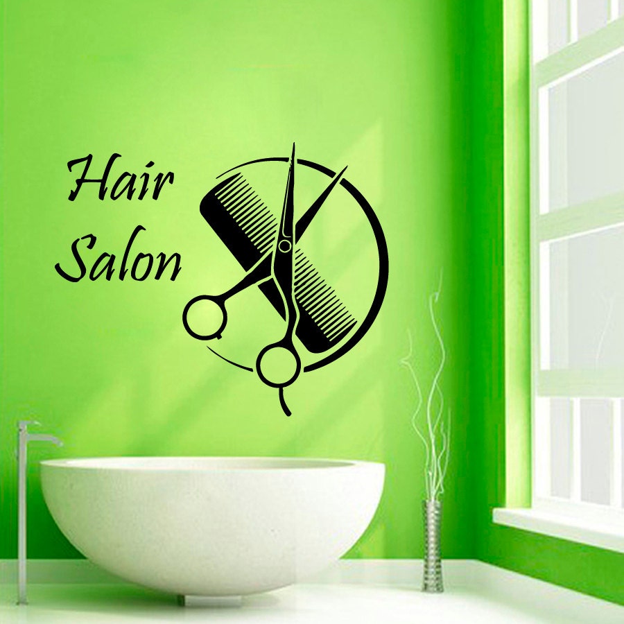 Hair Salon Wall Decals Hairdressing Beauty Salon Wall Decor