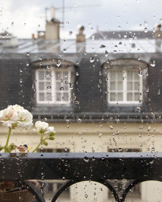 Paris rainy window, Paris rain, window view, Paris photography, French wall art, Paris decor, home decor, fine art print