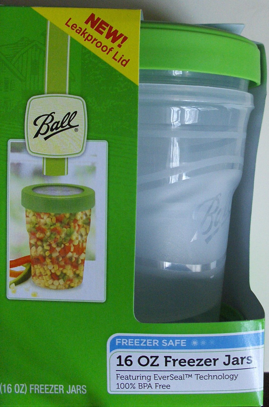 BALL 16 oz FREEZER JARS 2 (16 oz) Jars EverSeal technology B P A Free