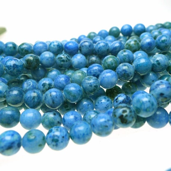 Turquoise Jasper Beads 8mm Round Turquoise Blue by BensonBeads