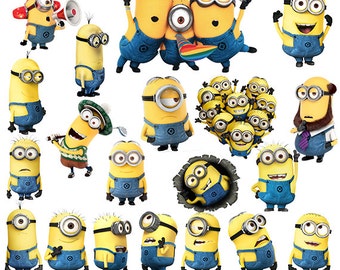 50% OFF Minions Instant Download cilipart digital png files PL-0048