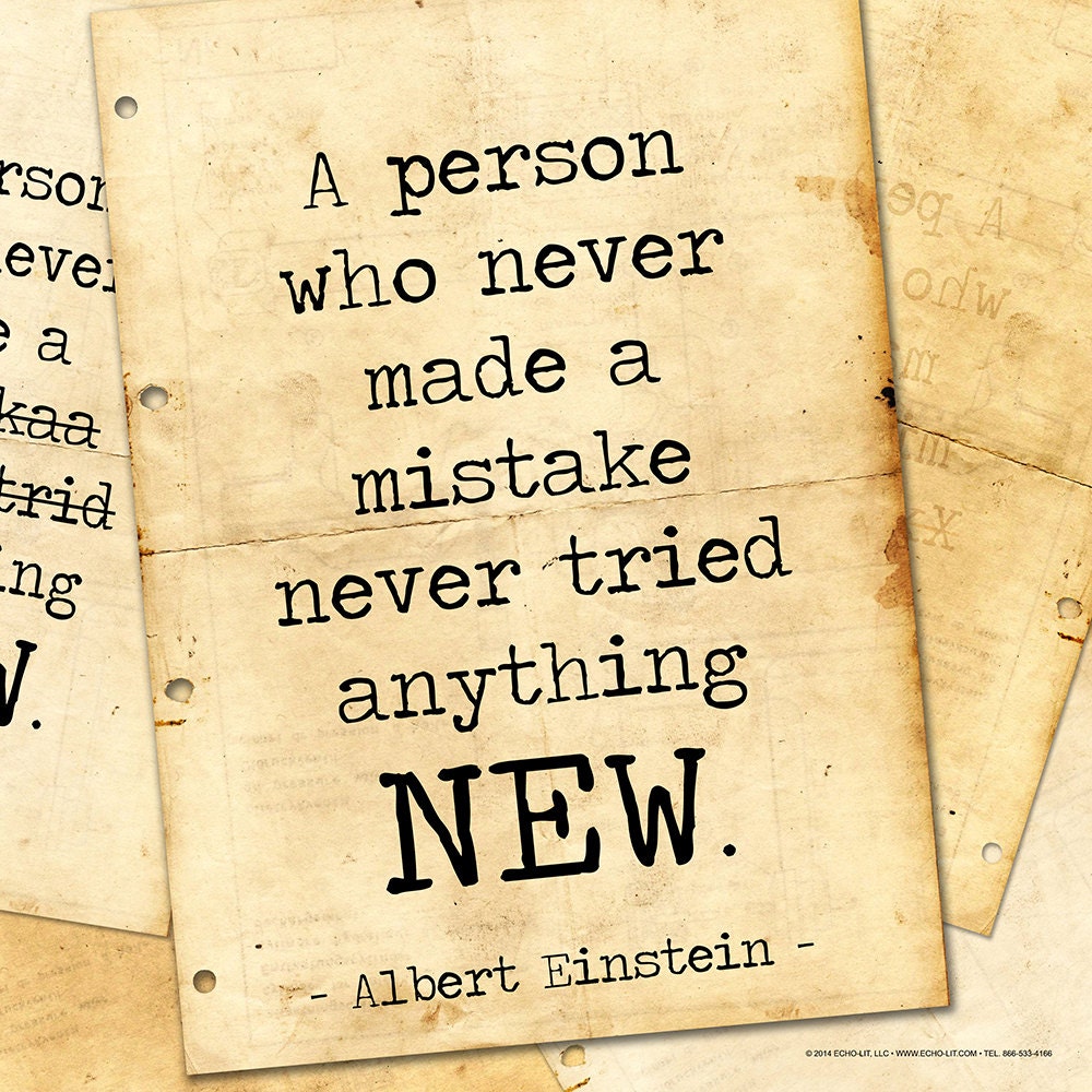 Albert Einstein Classic Inspirational Quote Motivational Art