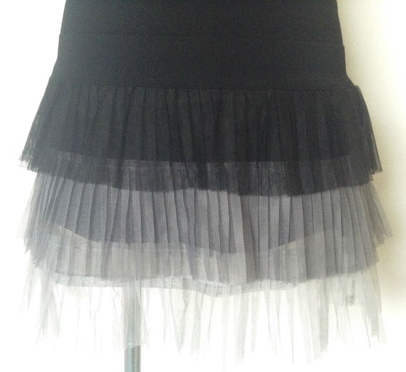 00's Mini Dress With Tulle Skirt / Size Small