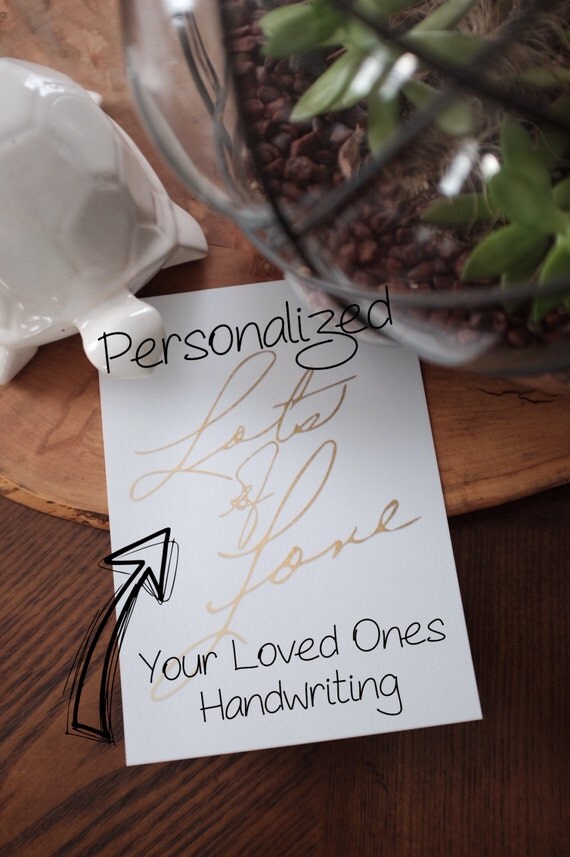 Memorial Handwriting Print Personalized Memorial by TheRootedPair