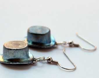 Monopoly Top Hat Token Earrings