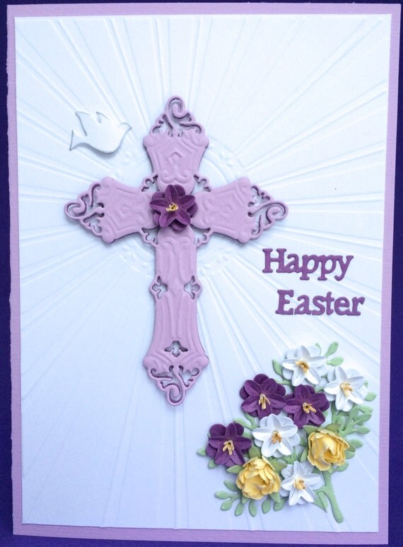 Happy Easter 3D Card Handmade Card Religious Card Unique