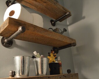 Single Reclaimed Barn Wood Floating Shelf Single Reclaimed Barn Wood Floating Shelf