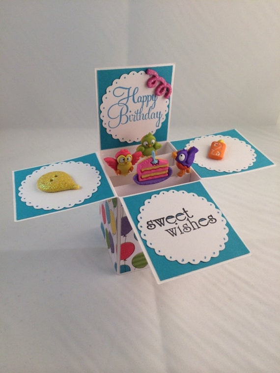 Birthday Invitation Birthday card Pop up by JackyInABox on Etsy