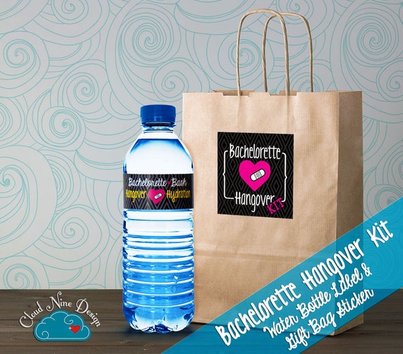 bachelorette hangover kit instant download hangover hydration water