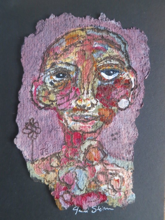 Recycled Tar Paper Art Abstract Painting Series Original