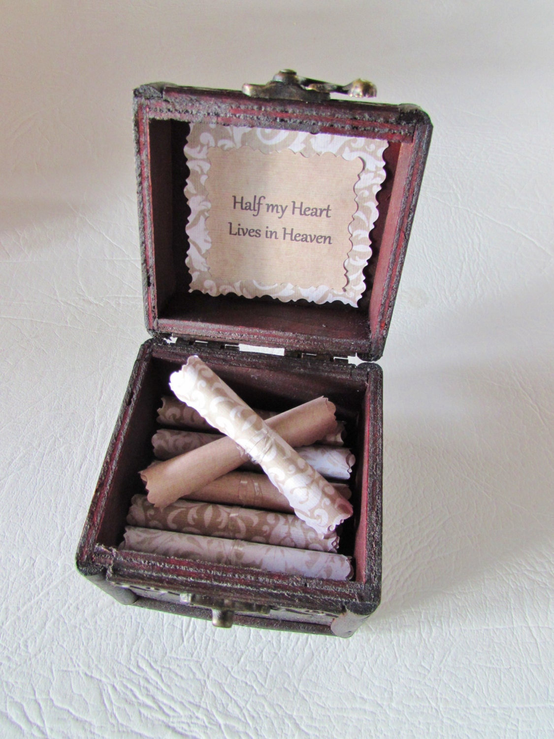 Sympathy Gift Bereavement Gift Grief Gift Memory Scroll Box Sympathy Quotes in Wood Box Loss of Parent Loss of Partner Loss of Husband Wife