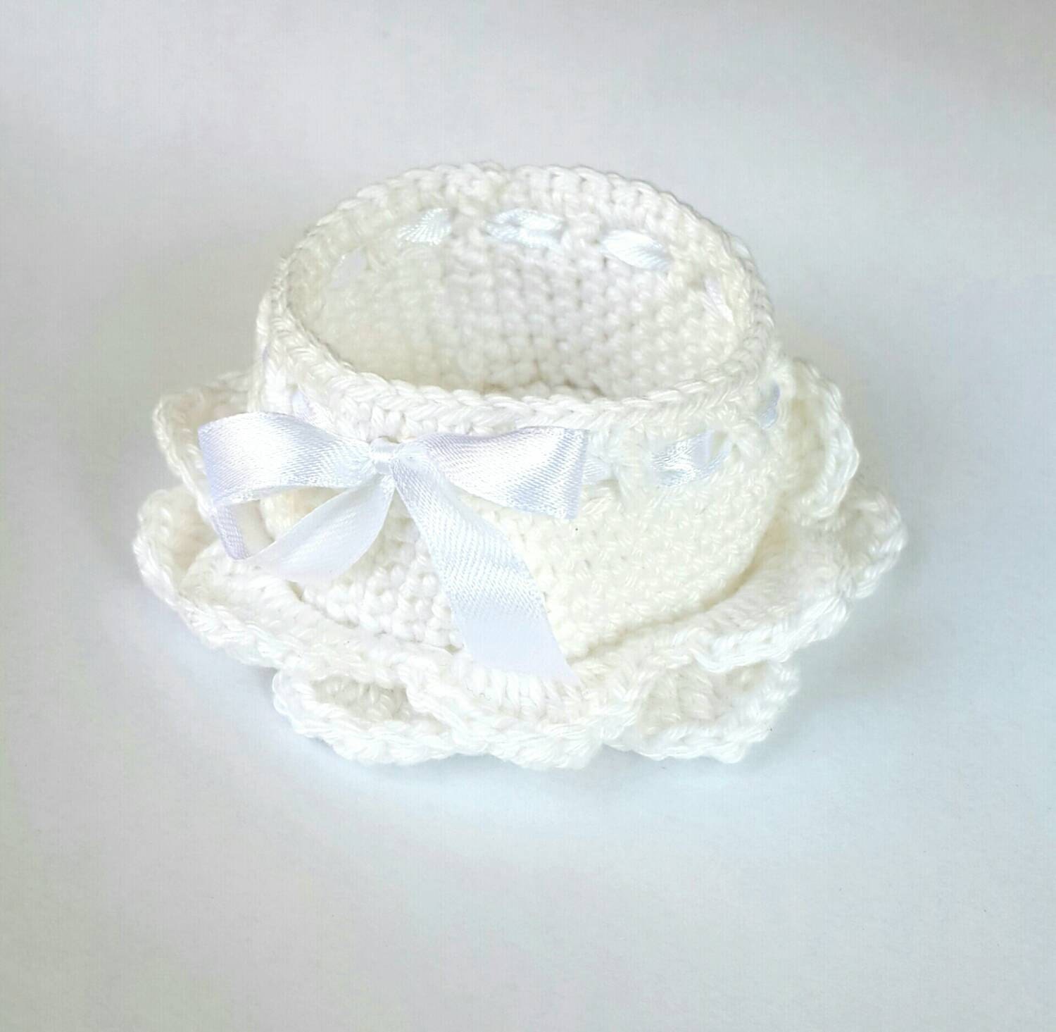 Wedding Ring Bearer Ring Holder Crochet Elegant White Wedding