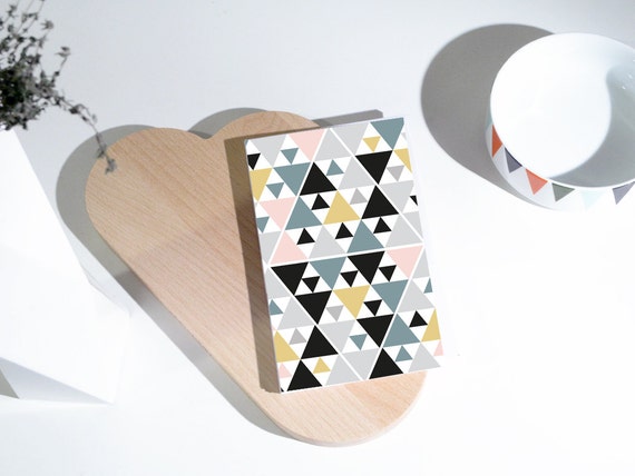 carte postale graphique "LOSANGE" - inspiration scandinave - design - triangles couleurs - anniversaire - noel - 2015