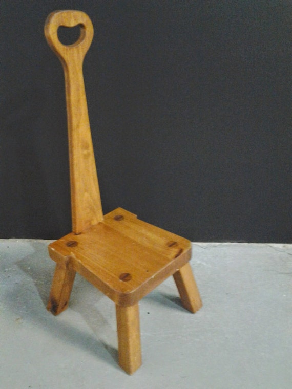 Chair Of Building Physics Ethz, Wooden Footstool With Handle