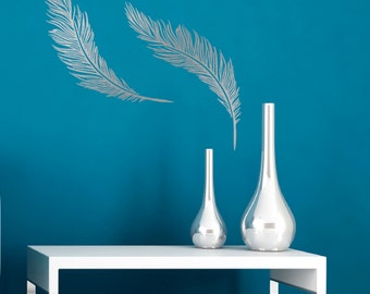Feathers Wall Sticker - Pack of 2 Feather Wall Decals