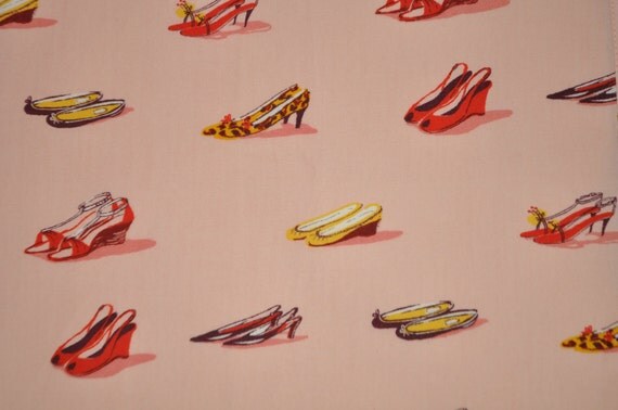 High Heel Shoes - Heather Ross Munki Munki - Cotton Poplin Fabric