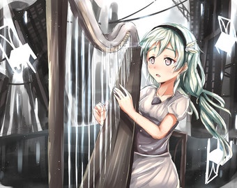 Custom Anime Commissions - Kawaii manga cute moe prints digital art custom customizable Original or Fanart background