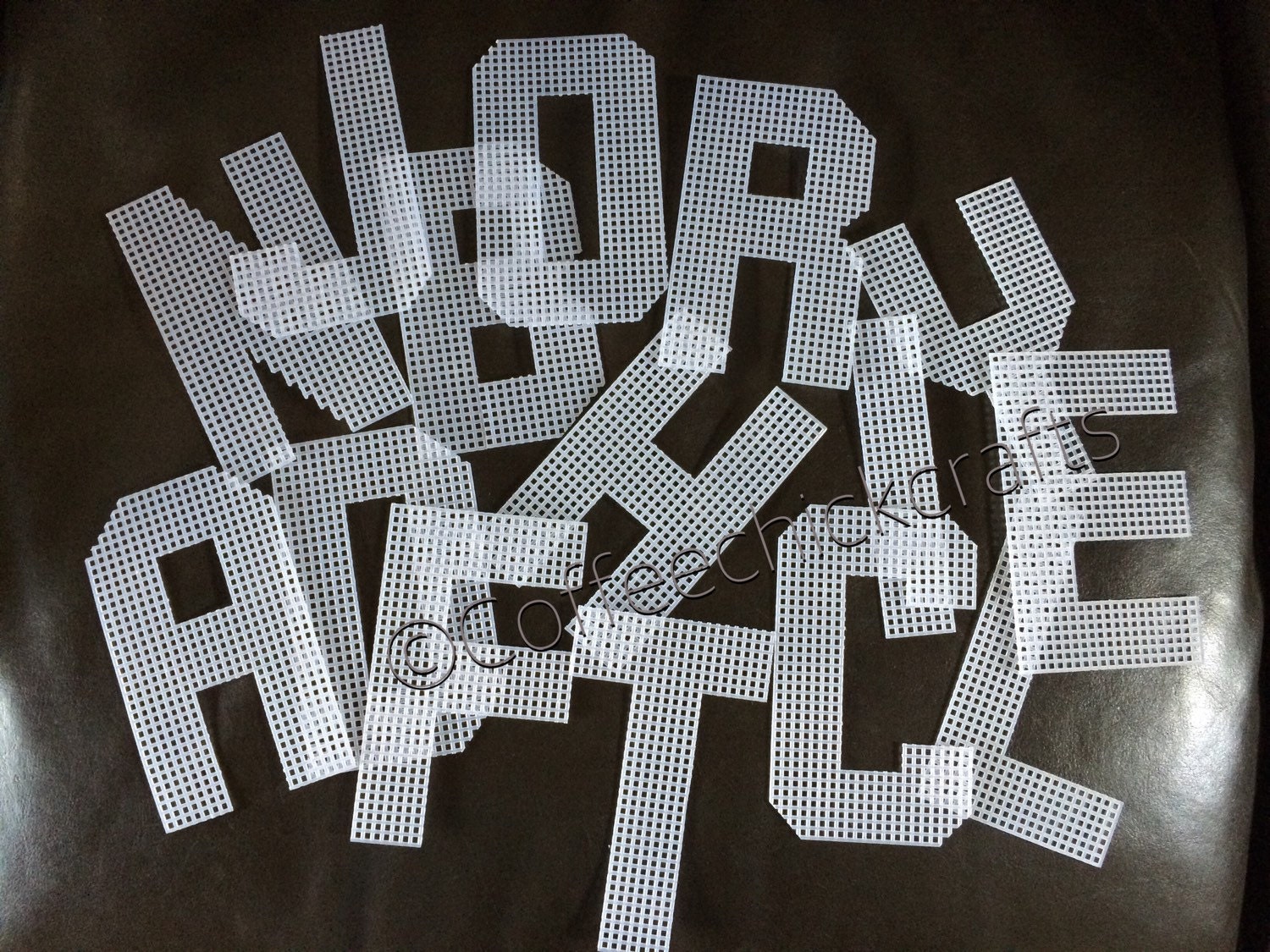 Plastic Canvas Uppercase Alphabet 5.25 tall Plastic