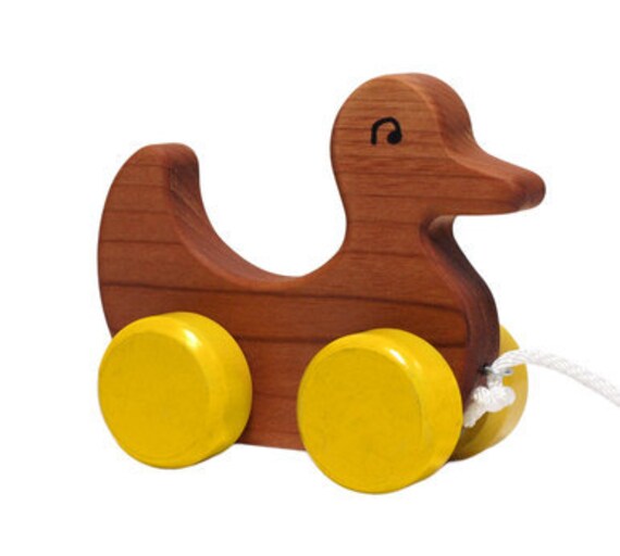 Wooden Duck Pull Toy by PapaDonsWoodenToys on Etsy
